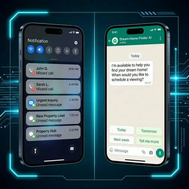 AI for real estate agents instantly responding to leads on WhatsApp vs missed calls without AI automation